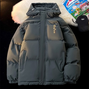 现货 抖音得物可供视频 三防加厚羽绒连帽棉衣外套面包棉服 85553图片