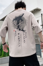复古原宿风情侣短袖t恤男士休闲百搭五分中袖上衣男装DS342TP25，男装T恤，电商A102