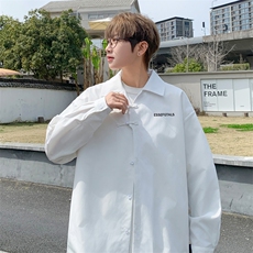 ！2025夏季新款男士新中式长袖衬衫风印花衬衣CS203特P38，男装衬衫，电商B220