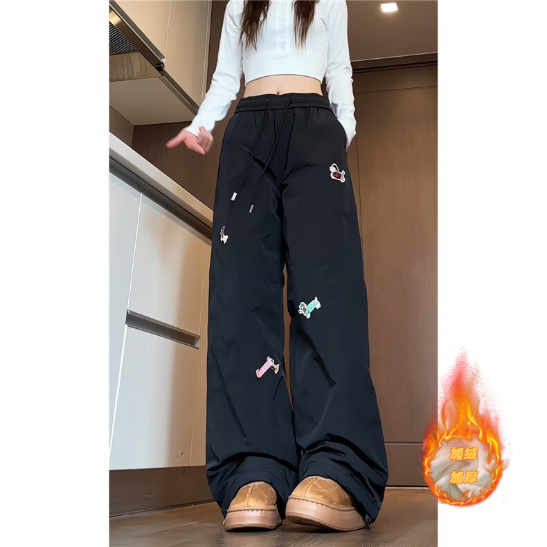 女模大货羽绒棉休闲裤中性腊肠狗刺绣棉裤S221-特P58控108，男装棉裤，电商A337