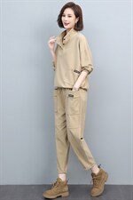 2022春季时尚简约大方气质优雅百搭潮流灯芯绒两件套，女装套装/套裙，悦见她