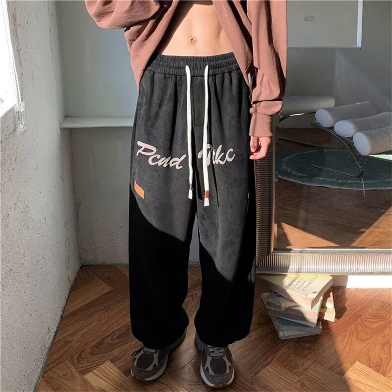 美式oversize裤子男ins潮牌痞帅休闲裤vibe风炸街男裤秋k3302-p35,男装休闲裤,星座1008-1
