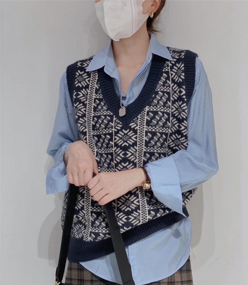 针织马甲，女装马甲，驿谷