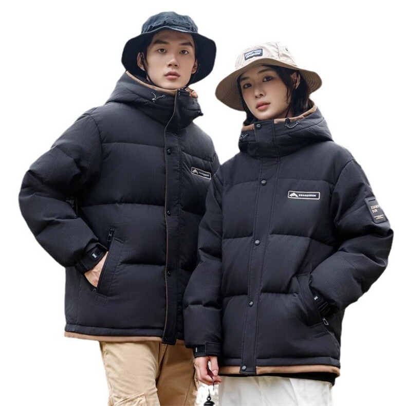 标85%白鸭绒羽绒服短款连帽时尚情侣装加厚保暖DB65-P280,男装羽绒服,星座1210A