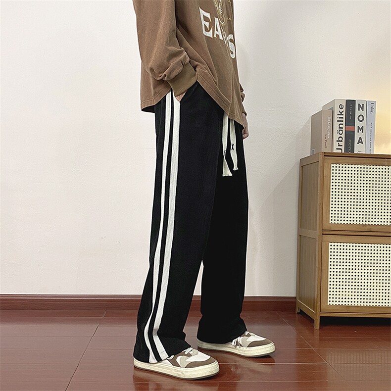秋季美式vibe街头裤子男痞帅宽松阔腿裤ins潮牌休闲卫裤K1775-P35,男装休闲裤,星座1008-1