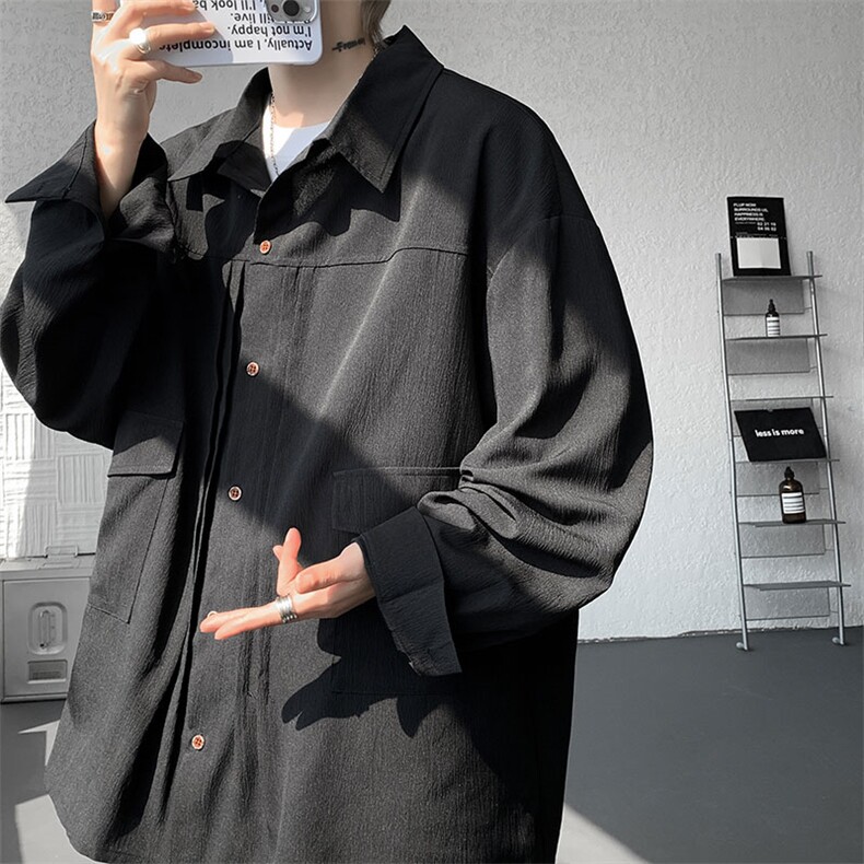 现货CS1123特P32控68高品质男士衬衫长袖宽松百搭大码衬衣,男装衬衫,电商A059
