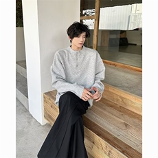韩式基础简约纯色亨利领纽扣休闲针织衫时尚流行打底毛衣578，男装针织衫/毛衣，星座310B-2