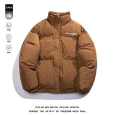 白鸭绒白底22冬季新款休闲百搭字母印花立领羽绒服YR225P195控258，男装羽绒服，电商A247-1