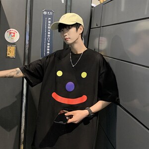 现货男装圆领短袖夏款宽松休闲T恤衫上衣D201-DM95-P30图片