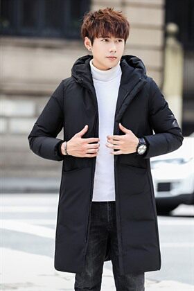 电商B247 2020冬季新款男修身50绒白鸭绒休闲羽绒服潮MY805 P110图片