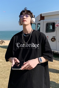 美式西海岸短袖T恤男vibe国潮高街ins潮牌重磅oversize夏原创设计图片