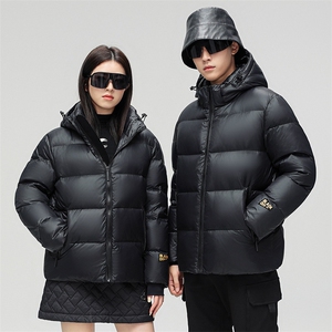 2023款羽绒服男冬款白鸭绒黑金款外套潮流男装连帽上衣YR301-P110图片