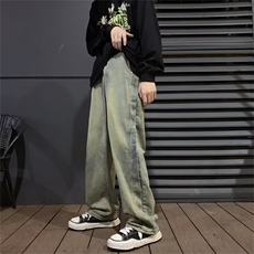 牛仔裤男夏季潮大码休闲裤子黄泥CT002P43，男装牛仔裤，星座1116-2