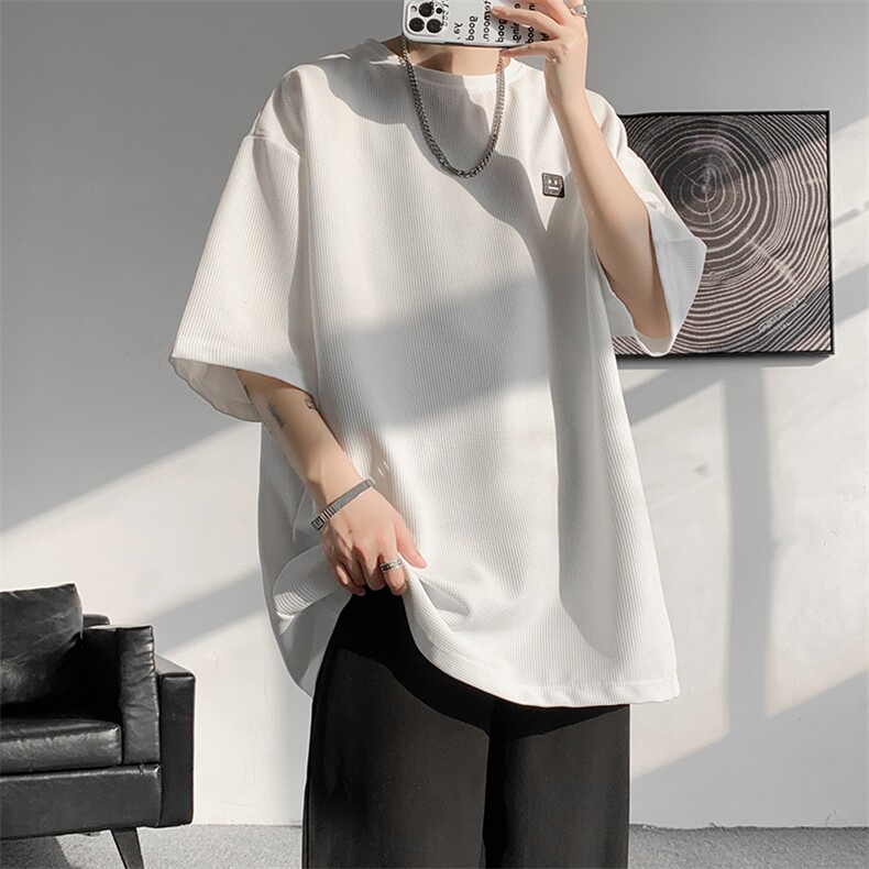 8XL-M  重磅！特大码T潮牌上衣男中性华夫格短袖T恤DX304P25控39图片