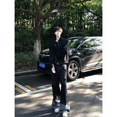706-1-JK4977-P68特P现货秋季哈灵顿立领夹克帆布休闲外套，男装夹克，星座706-1