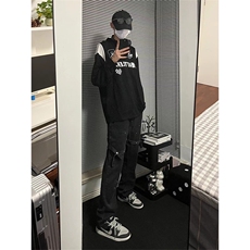 ！拿图不拿货！绑带cleanfit牛仔裤子KZA02-P55，男装牛仔裤，星座1007（原301D）