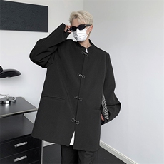 秋款男西服立领中山装新中式西装有垫肩风唐装外套JK505P75，男装西服，星座1013-1