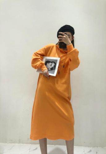 秋季长款卫衣裙，女装卫衣/绒衫，E·呀