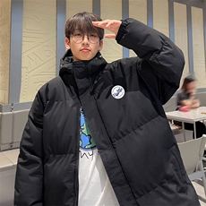 现货抖音得物可供视频三防加厚羽绒连帽棉衣外套面包棉服85527，男装棉衣，电商A486