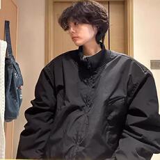 美式飞行夹克棉服男款春秋廓形情侣外套高级感立领夹棉棒球服，男装夹克，星座506A