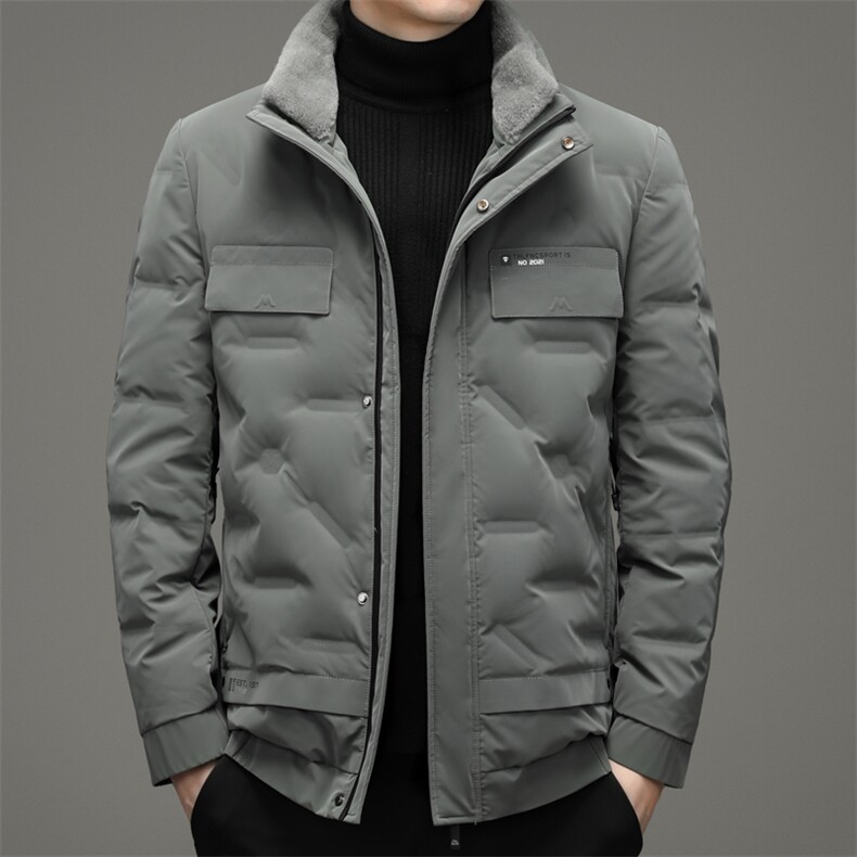 冬季新款中年羽绒服休闲立领脱卸毛领男士冬装外套男YL21908-P270,男装羽绒服,电商B212（原钱塘6029）