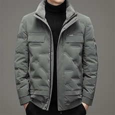 冬季新款中年羽绒服休闲立领脱卸毛领男士冬装外套男YL21908-P270，男装羽绒服，电商B212（原钱塘6029）