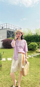 纯苎连衣裙小衫裤子裙子衬衣 时尚风 风淑女风休闲风,女装连衣裙,川哲