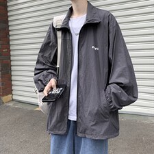 拼接撞色防晒衣男夏季日系潮牌情侣外套新款夹克风衣W3374-P40，男装夹克，星座512-2
