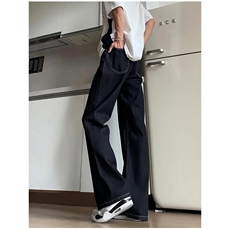 美式丹宁原牛黑潮牛仔裤男女cleanfit宽松直筒长裤K70826-P45网图，男装牛仔裤，电商B245