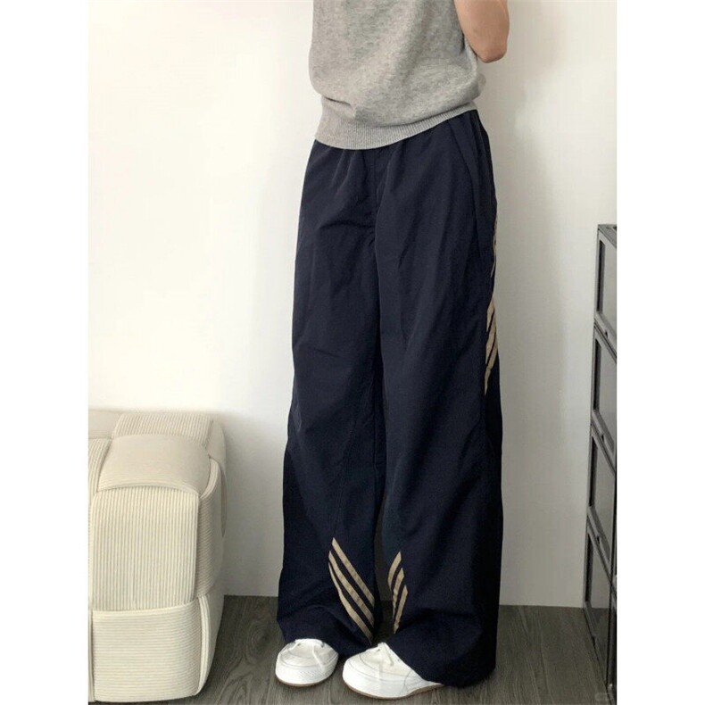 【有货】ZQ678ZZ-特39美式复古条纹休闲裤宽松直筒抽绳冲锋裤子,男装休闲裤,星座1007（原301D）