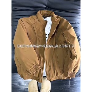 现货美式休闲加厚雪山棉衣夹克外套立领纯色三防户外工装棉服图片