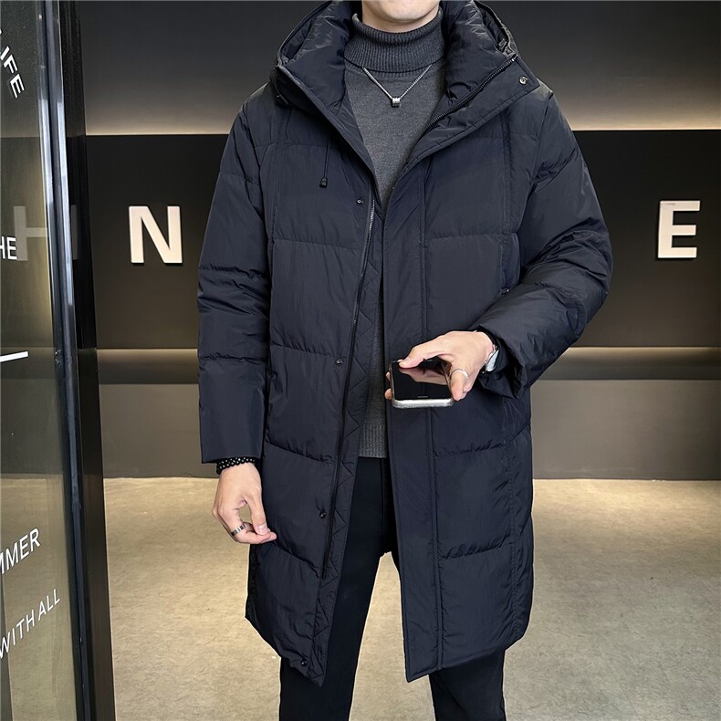 标50白鸭绒中长款羽绒服男连帽加厚冬季外套B317-7656-P275,男装羽绒服,电商B317