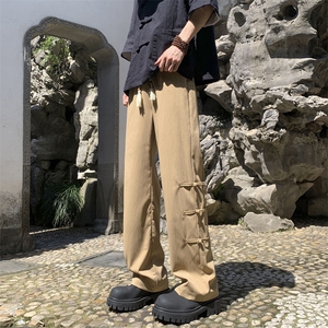 新中式风盘扣裤子夏季垂感长裤（现货）KK176-特P30控58图片