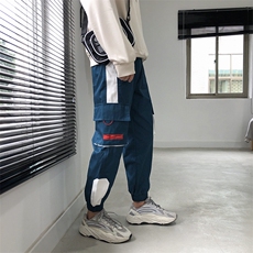 港风男裤九分裤休闲裤哈伦长裤工装裤子D309-2KZ01，男装休闲裤，电商D321A