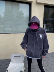 时尚休闲加绒卫衣，女装卫衣/绒衫，泽妤