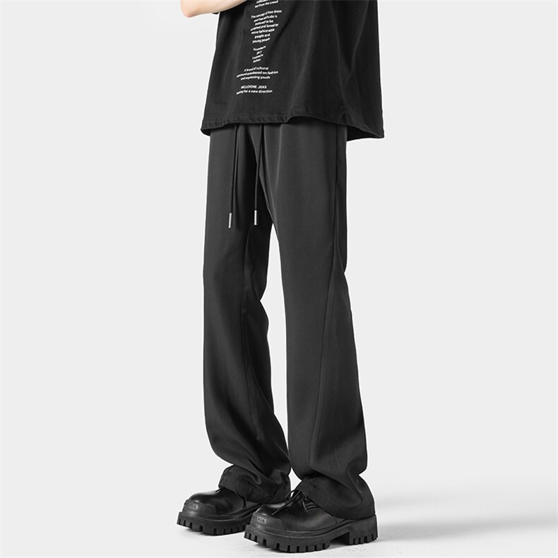 2024夏季新款无影墙大码高街微喇拼接冰丝西裤M-5XHK24309-P35，男装西裤，电商A022