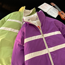 XZ213-GKMY22-P135控158抖音品质直播供货刺绣双面穿立领棉服，男装棉衣，星座213