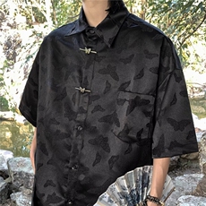 男士风2024新款提花布短袖衬衫W1272P42，男装衬衫，星座1116-2