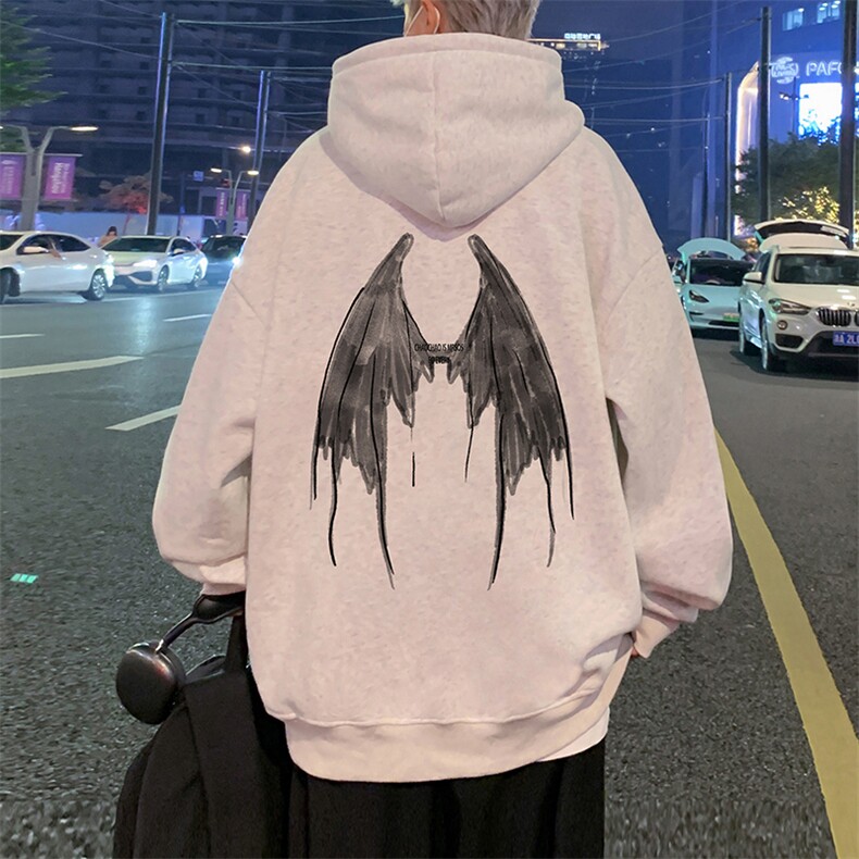 CM129重磅纯棉套头卫衣秋冬美式休闲连帽外套ins潮牌长袖上衣，女装短外套，星座304A