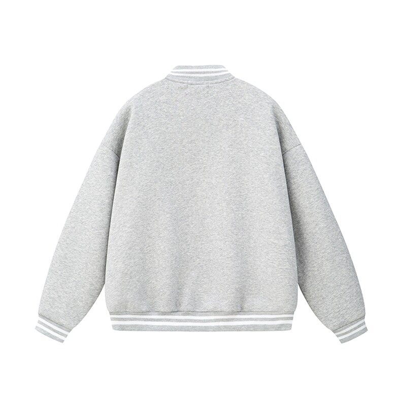 440克开衫纯色卫衣排扣棒球服得物秋冬潮男棉套头外套DYW001-P90,女装短外套,星座216(原A116)