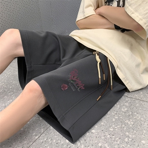 25新款红玫瑰抖音直播得物高品质菠萝格运动休闲短裤K016特P25图片