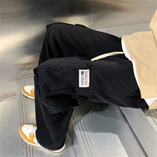 工装牛仔裤男美式水洗复古高街直筒宽松休闲阔腿长裤子N0923-P45，男装牛仔裤，星座308B-1