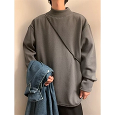德绒半高领打底衫男秋冬季加绒加厚保暖叠穿内搭长袖T恤冬TA24，男装T恤，星座1116A-1（原606A）