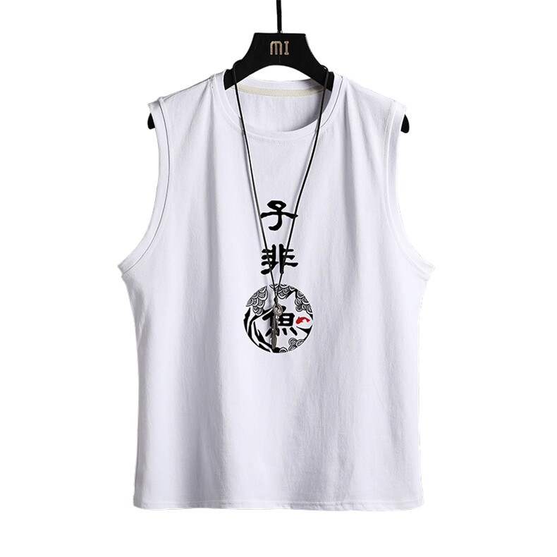 BX25070-P20港风运动汗背心男大码汗衫男无袖T恤男网格挂拍,男装T恤,电商A040A