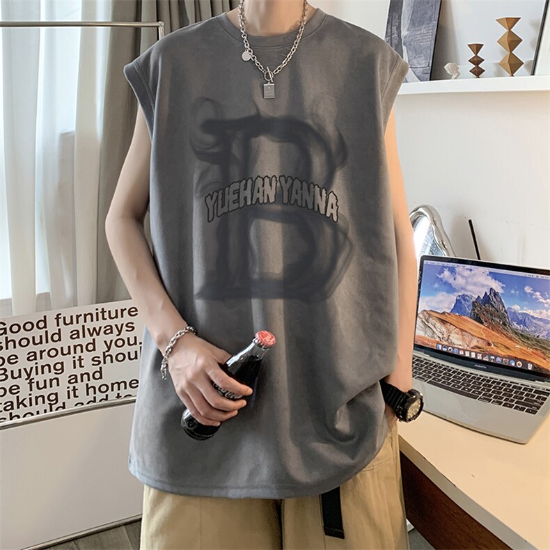 量大优可提供视频2024夏美式麂皮绒背心HD019-1-BP2438-P18,男装背心/马甲,电商019-1