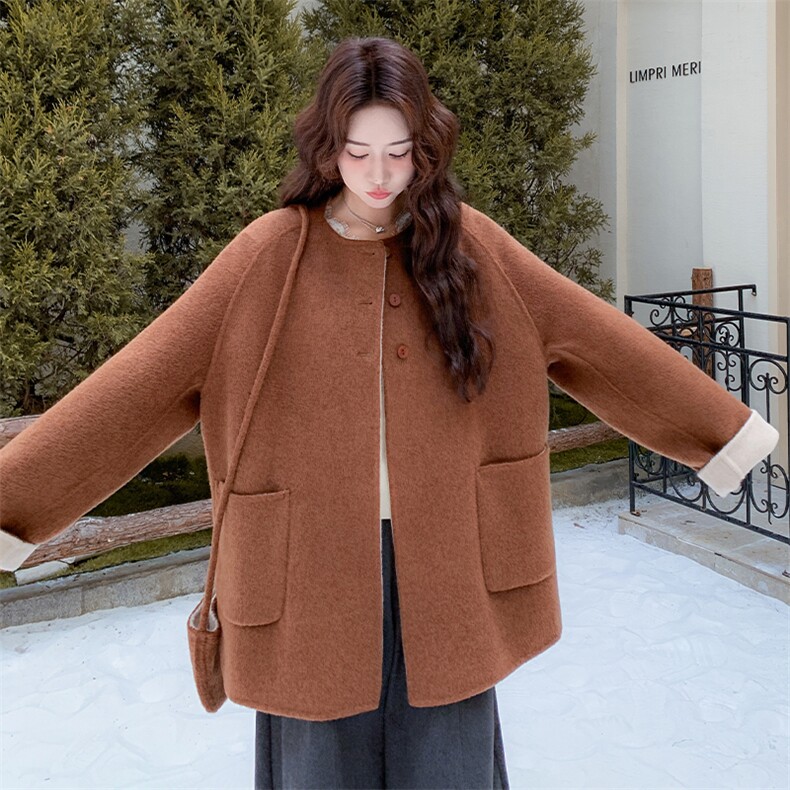 有货新款双面羊毛771-P275-K398,女装毛呢外套,2C108