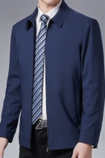 春秋款夹克衫商务翻领夹克男中老年爸爸装简约保暖休闲外套男装，男装夹克，钱塘6003（原4033）