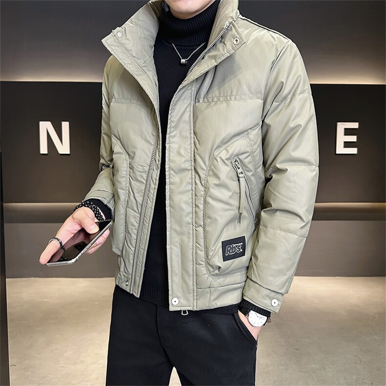 店主风时尚立领皮羽绒服男2024冬季新款外套B328-8319-P185,男装羽绒服,电商B328