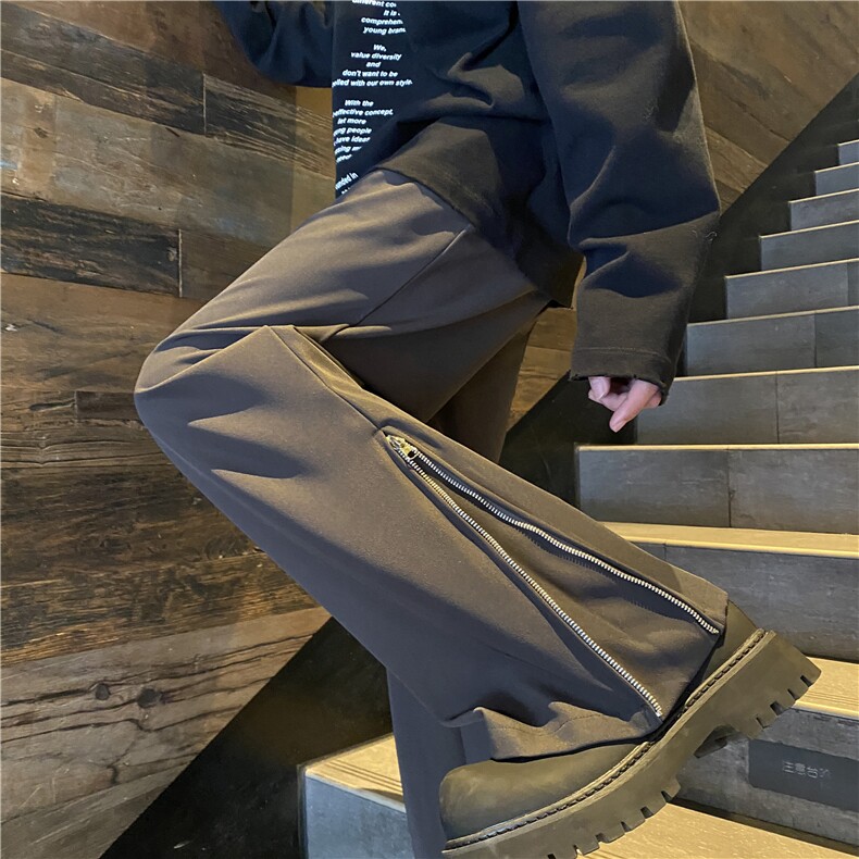 春季新款cleanfit纯色拉链微喇西裤休闲裤B315-K24037-p50控68,男装休闲裤,电商B315