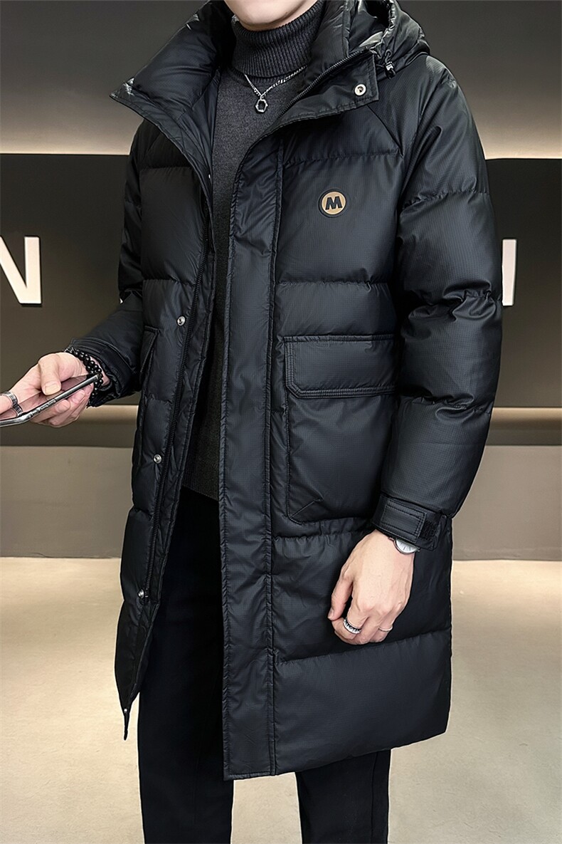 新标50绒5066-M-3XL-P235控券后298加厚印花中长款羽绒服男,男装羽绒服,电商B255